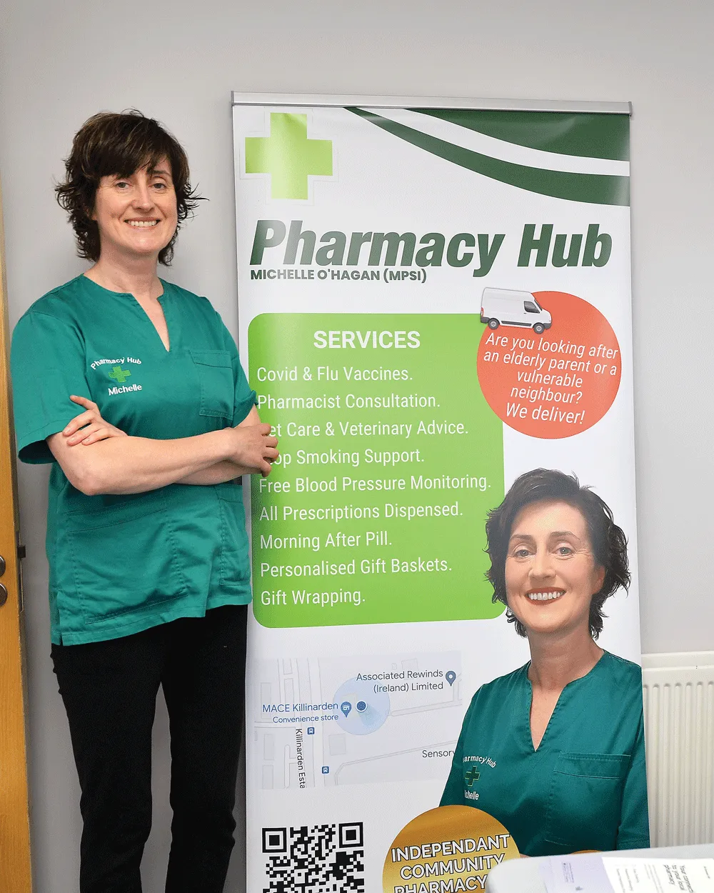 The Pharmacy Hub Killinarden team behind the counter